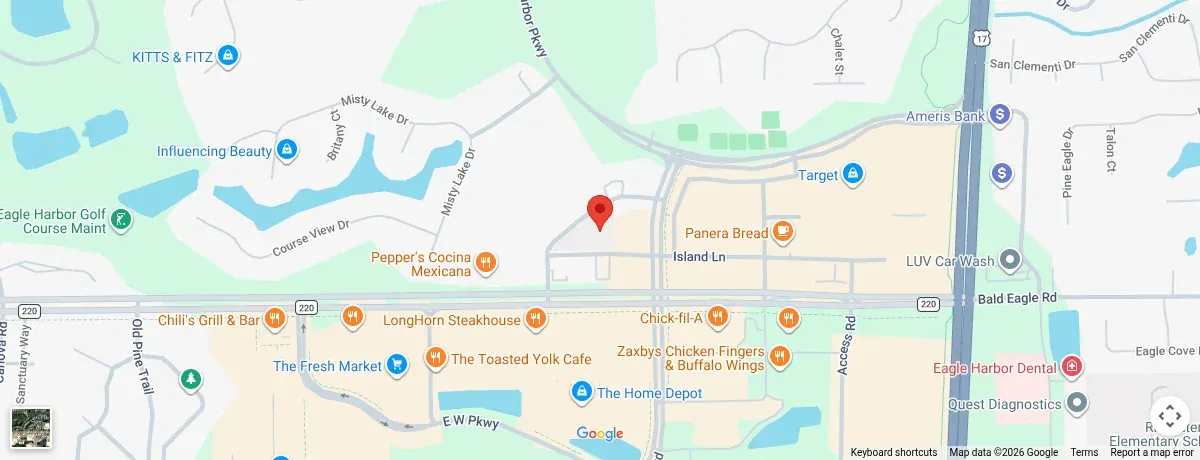 Map showing the location of Medical Spa at Island Lane in Fleming Island, FL