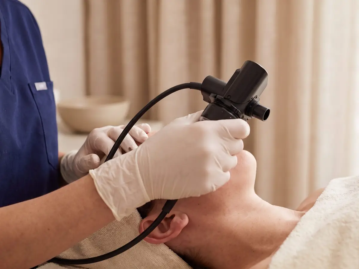 A Pura Vida provider performing a skin resurfacing treatment in Fleming Island, FL